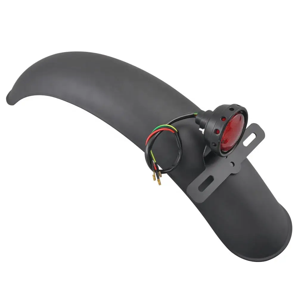 Combo Tail Brake Light With License Plate Holder+Retro Rear Fender Mudguard For Harley Bobbers Chopper Cafe Racer Motorcycles