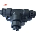 2 pin 3 pin 4 pin IP67 IP68 Waterproof Connectors Three Way LED M19 T type Connector for led strip