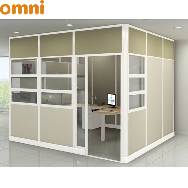 Large Fully Enclosed Office Cubicles Workstation View Office