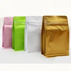 Aluminum foil flat bottom coffee packaging bag with valve
