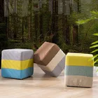 Modern Soft Ottoman Foot Rest Stool Square / Round Sofa Stool Modern Furniture with Washable Cover
