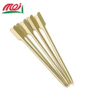Minhou Price Disposable Color Flat Long Bamboo Stick Skewer for bbq