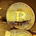 Coin Silver 24k Gold Plated Bitcoin Coin With Black Gift Box Cheap Silver Coin