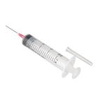Transparent disposable sterilized injection medical syringe with needle