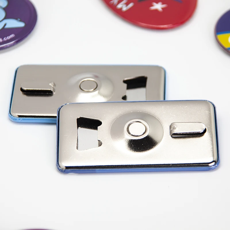 Wholesale High Quality DIY Bottle Opener Button with Magnet Magnetic Button Opener Oval 45x65mm