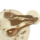 3 Pcs Acacia Wood Kitchen Utensil Set Cooking Tools All Wooden Kitchen Utensils