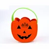cheaper handmade felt non woven festival halloween pumpkin basket handbag for decoration