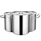 Commercial Hotel Restaurant Kitchenware Large Capacity Stainless Steel Stock Pot
