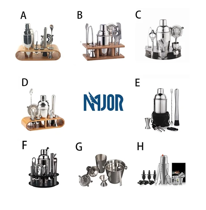 abilitycocktail shaker, jigger, muddler, mixing spoon, hawthorne