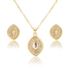 New luxury jewelery high quality jewelry sets zircon Devil's Eye necklace earrings set for women