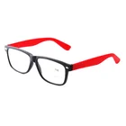 FONHCOO New Fashionable Black Frame Red Temple 3.5 Plastic Reading Glasses With Promotional Price