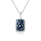 Pendant Blue Silver Stone Pendant 925 Sterling Silver Pendant Blue Stone Silver Jewelry Pendant