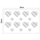 Good quality Kid room Decorative Love Heart Shaped Adhesive DIY 3D Acrylic mirror Sticker