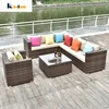 Modern wicker patio furniture sofa sectional couch set outdoor furniture
