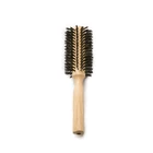 Cheap Wooden Rotating Round Barrel heat resistance Hair Brush Mixed With Natural Boar bristle and Nylon Pin Styling Brush