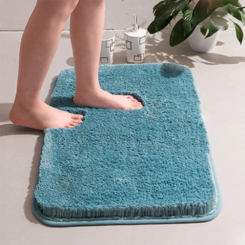 curved bath mat