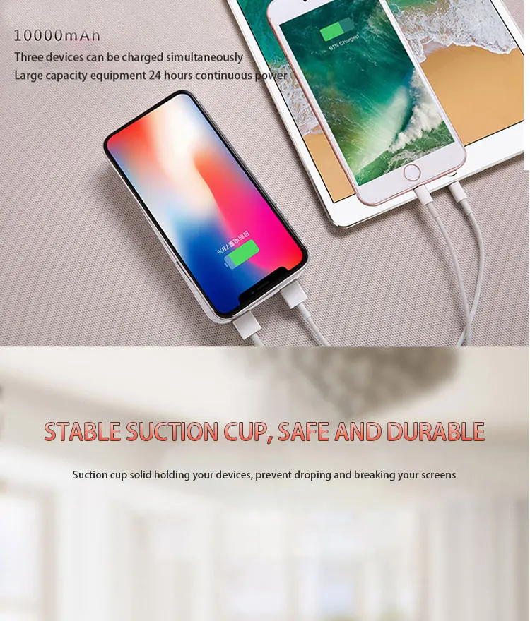 Power Bank 10000mAh Wireless Charging Treasure Suction Style Light Portable Mobile Phone Wireless Charger External Battery Pack - ANKUX.COM