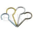 Screw Zinc Plated Metal Hook Screw Open Eye Screw Hook Carbon Steel Wood Thread Eye Hook Screw