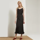 Breathable Dress Sexy Silk Dress Backless Long Silk Sexy Sleeveless Women Dress for Casual