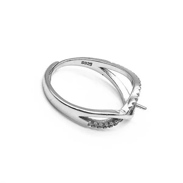 ssr09 sterling silver 925 semi mount ring findings