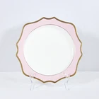 Bone china tabletop serve ware plate brakefast set gold bone china dinner plate manufacturers