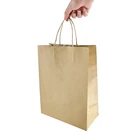 Custom size kraft brown paper bag kraft paper bag with handle