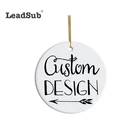 Blank Ceramic Ornaments Leadsub Family DIY Sublimation Blank Ceramic Christmas Ornament