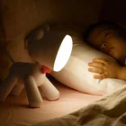 Puppy desk lamp kids bedroom low MOQ sleeping lamp flexible limbs adjustable USB charging port LED night light gift