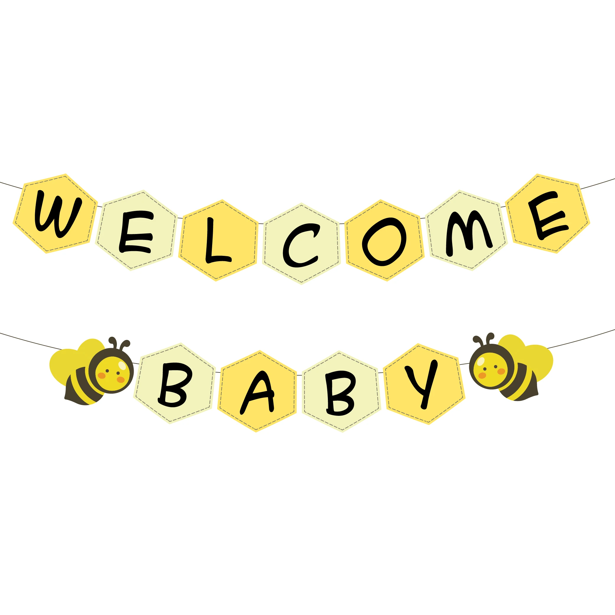 bumble bee themed baby shower welcome baby shower banner bee