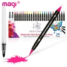 Factory price wholesale 48 colors water color paint dual brush pen artists markers for gift