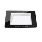 Black color silk screen printing tempered lcd touch display cover glass for electronic display