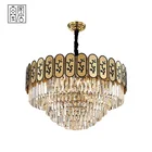 High quality warm brightness luxury hotel lobbly modern decorative crystal led chandelier light