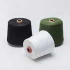32s black moderate price ring spun polyester yarn for gloves