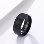 Titanium Ring Titanium Black Ring High Quality Wholesale Fashion Custom Jewelry Blanks Mens Titanium Steel Black Ring