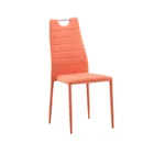 Factory direct supplied orange full fabric high back dining chair