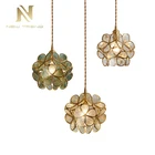 Palace Pendant Palace Style Flower Ball Chandelier Copper Glass Led Pendant Light