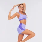 Bra Women Leggins Custom Design Running Shorts And BRA Women Compression Yoga Sets