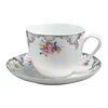 hot sell gold design new bone china ceramic porcelain coffee cup&saucer set