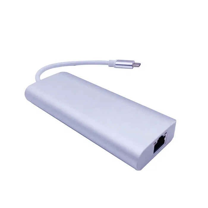 usb-c hub 6 in 1 type c to lan hdmi usb SD type c adapter for mac laptop. - ANKUX.COM