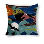 18x18 inch Throw Pillow Covers Halloween Pillowcases orange dark Cushion Covers Festive Home Decor for Couch bed sofa