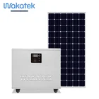 Wakatek All in one 500w 1000w 2000w 3000w Solar Energy Systems Solar Panel Complete Systems with DC LED