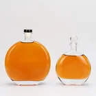 Vodka High-quality 250ml 500ml Oblate Wine Vodka Whiskey Glass Bottle