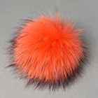 14CM KAZUFUR Real Raccoon Fur Pompoms Raccoon Fur Accessory Pom Poms Ball