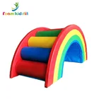 Kids indoor soft play rainbow bridge climbing toy