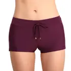 Sexy Waist Elasticity Drawstring Pure Color Boxer Swim Trunks Swim Briefs Bikini Bottom