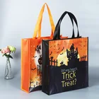 Shopping Bag New Design Custom Pumpkin Pattern Non Woven Halloween Candy Shopping Bag