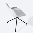 Custom hotel dining room metal frame swivel plastic chair