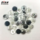 Wholesale 4 holes black white MOP mother of pearl sea shell custom shirt button