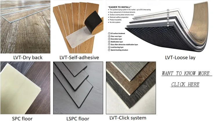 luxury cheap pvc click floor