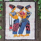 Batik mural three sisters feature home wall hanging restaurant bar decoration cotton hanging paintings